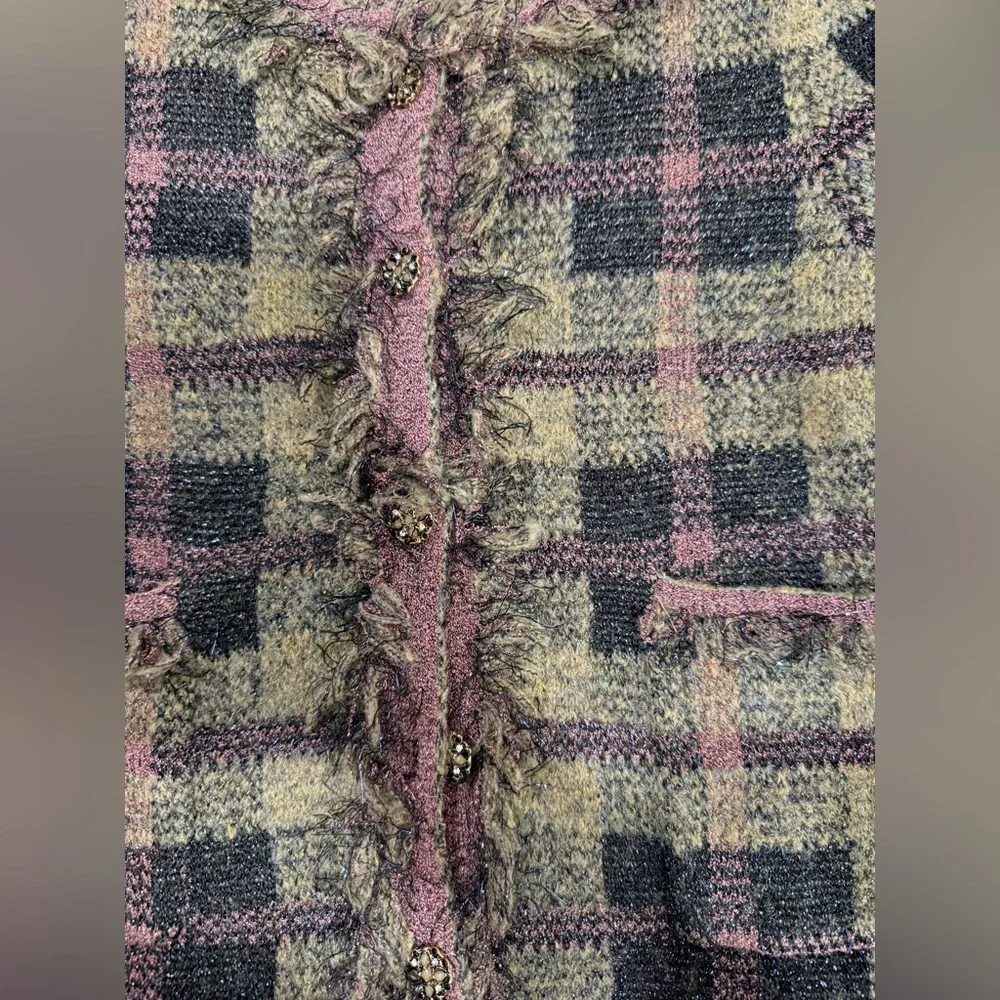 Zara Textured Knit Top with Fringe & Matching Skirt Set - Picture 3 of 6